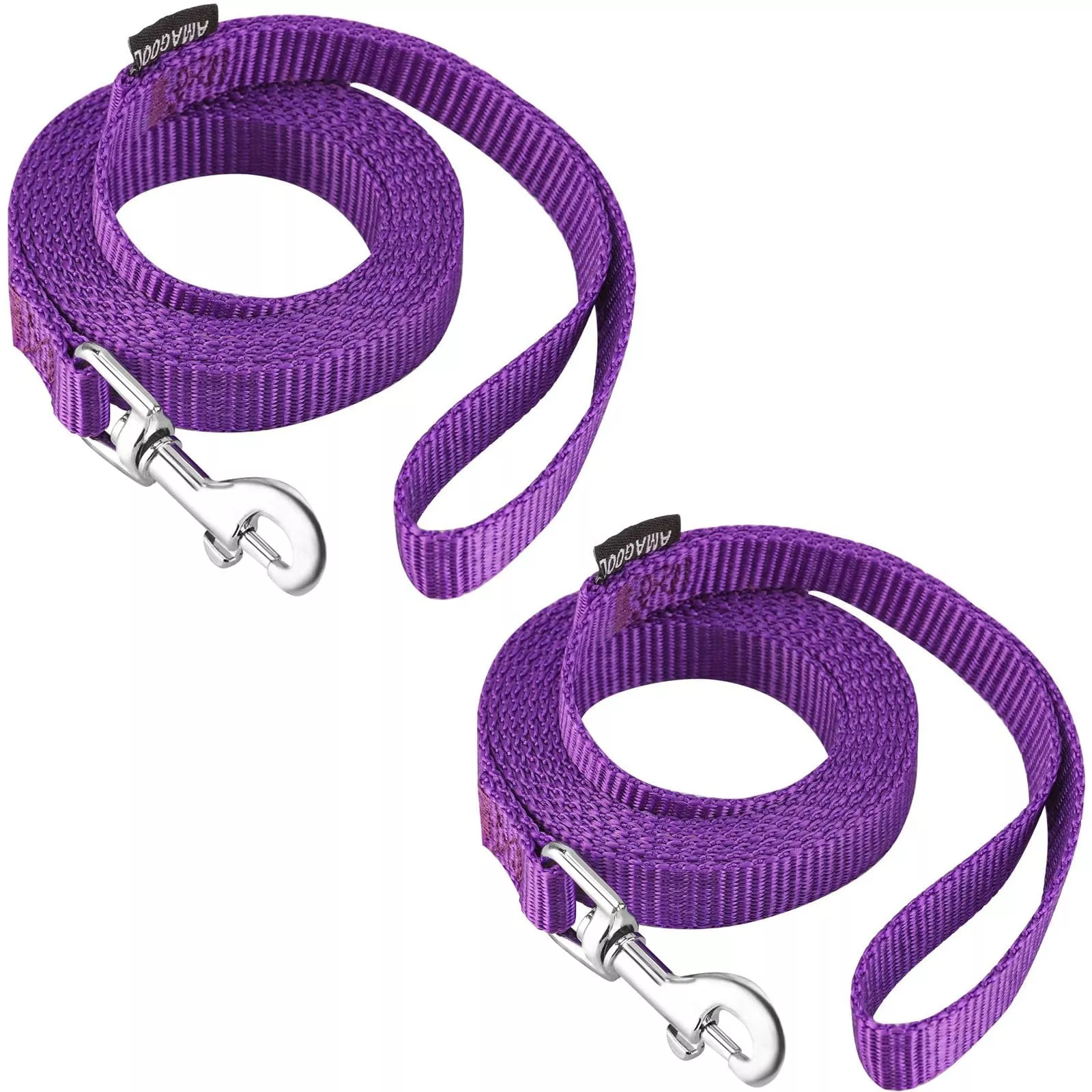Amagood 6 Ft Puppy/Dog Leashes, Strong Traditional Style Leash With Easy To Use Collar Hook,Dog Lead Great For Small Or Cats(5/8
