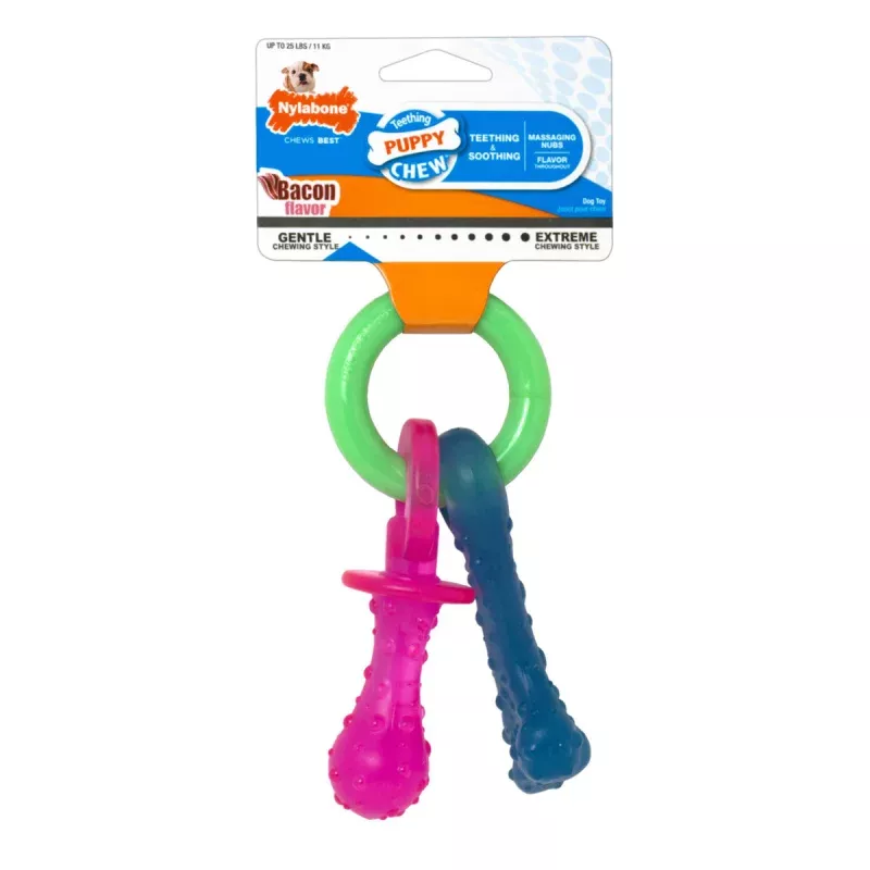 [ANY 3 AT 20%OFF] Nylabone Puppy Pacifier Teething Dental Dog Chew Toy Small