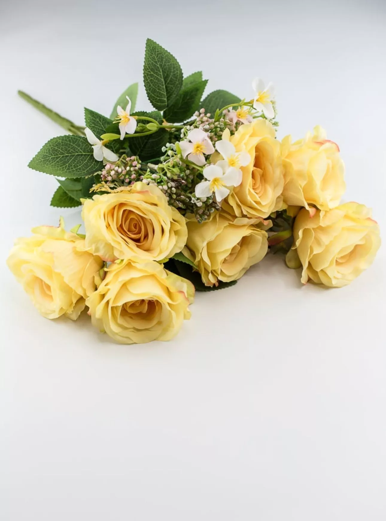 Artificial Roses bush - yellow
