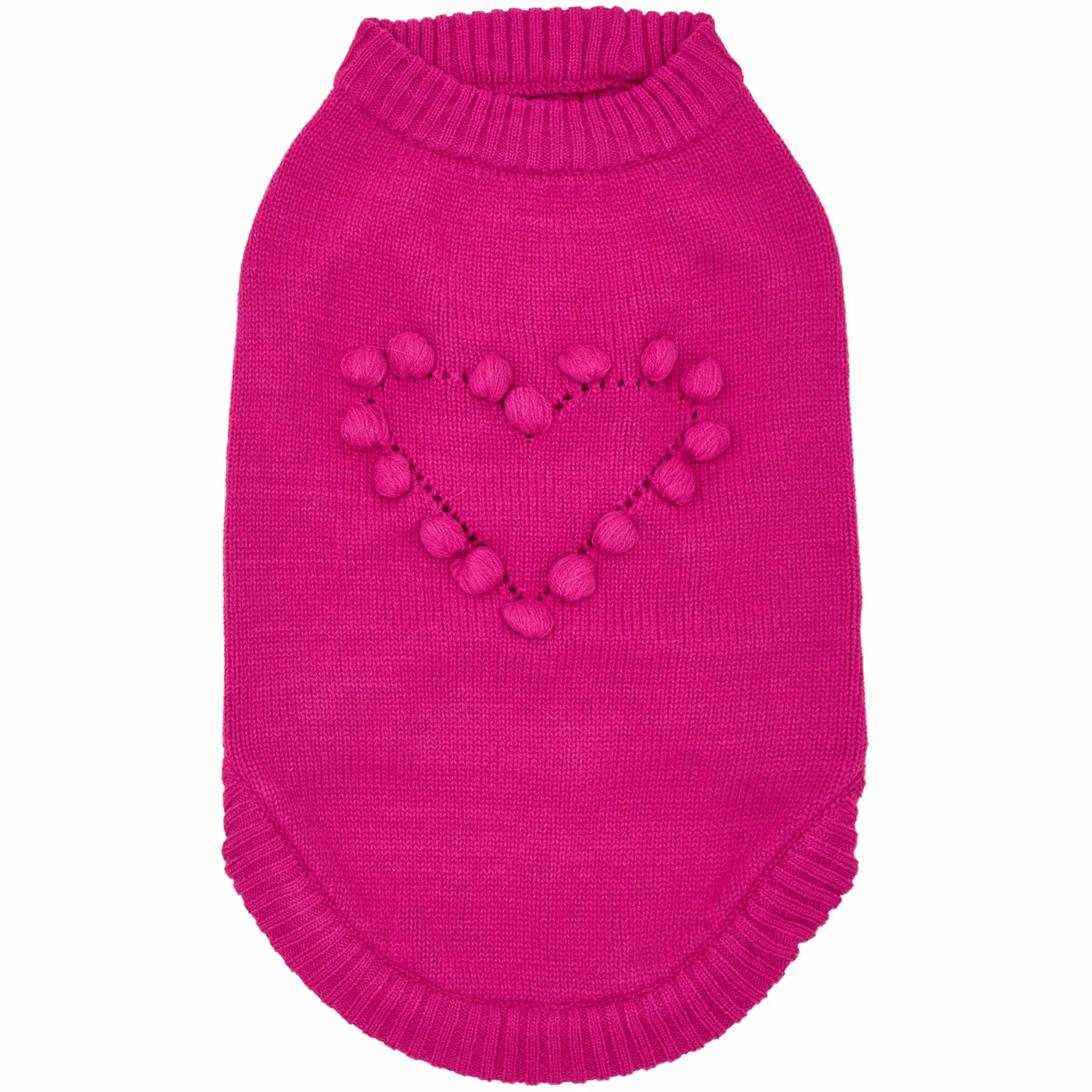 Blueberry Pet 2023 New Heart Dog Sweater Valentines Day Clothes for Small Girl Dogs, Hot Pink Pullover Crewneck Holiday Apparel,