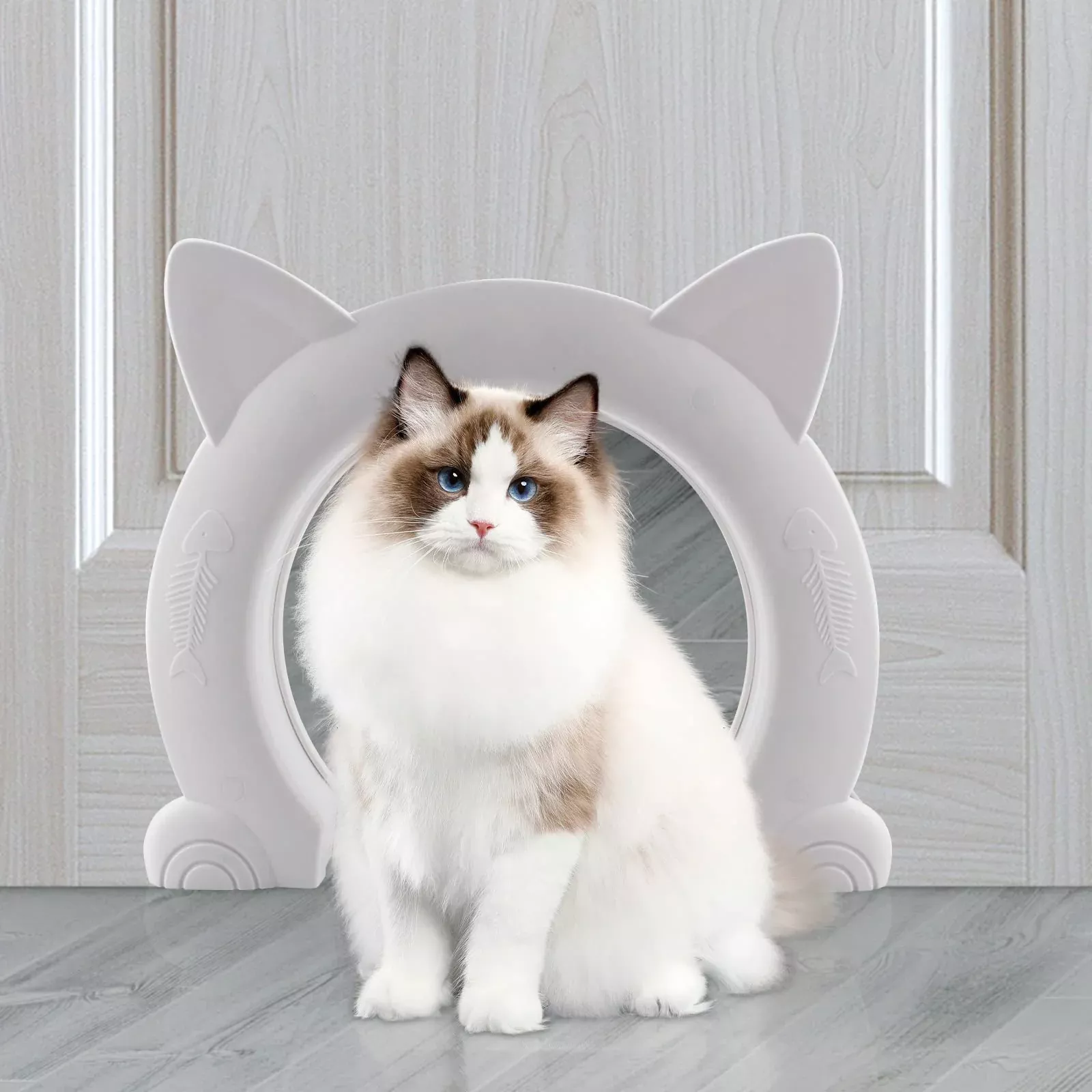 Cat Door,Wulikeke Interior Cat Door Pet Door for Cats Indoor Cat Door Fit Cats up to 25 lbs,with Screws Interior/Install Easily/