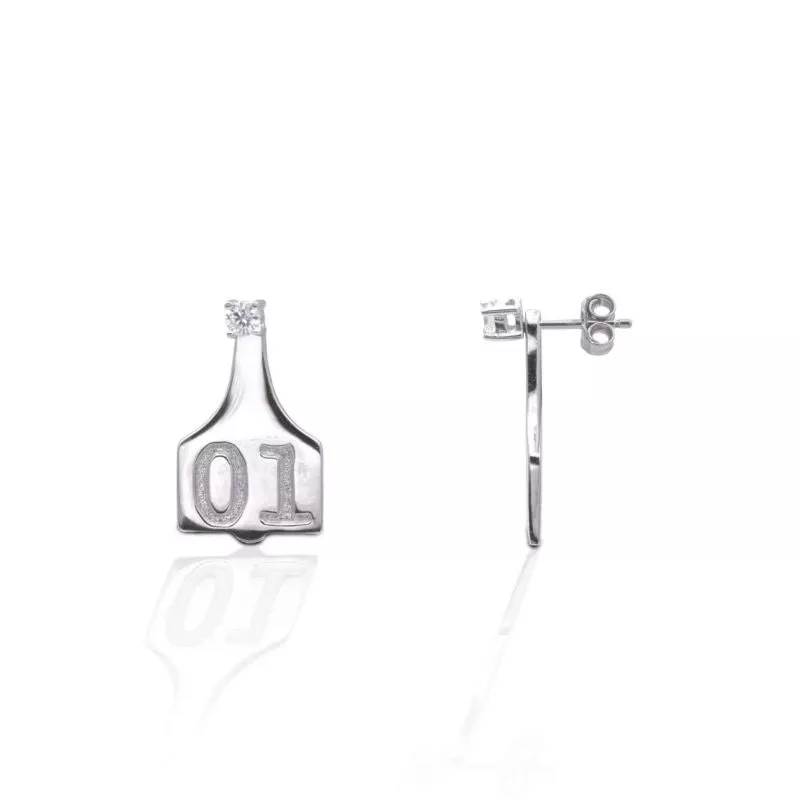 Kelly Herd Ear Tag Jacket Earrings Sterling Silver Sterling Silver