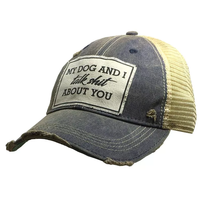 “My Dog And I Talk Sh*t About You” Trucker HatNavy Blue